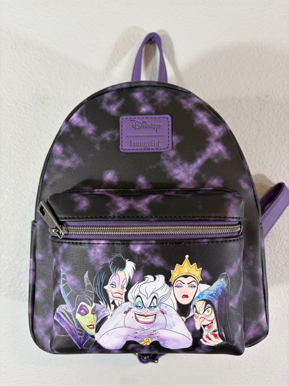 Loungefly Black and Purple Disney Villains Mini Backpack